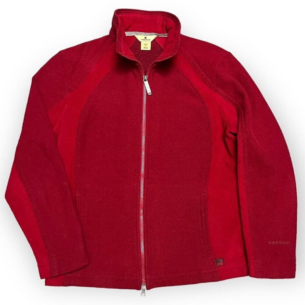 Woolrich Vintage Y2K Fleece Outdoor Designer Spring Hiking Jacket - Womens M